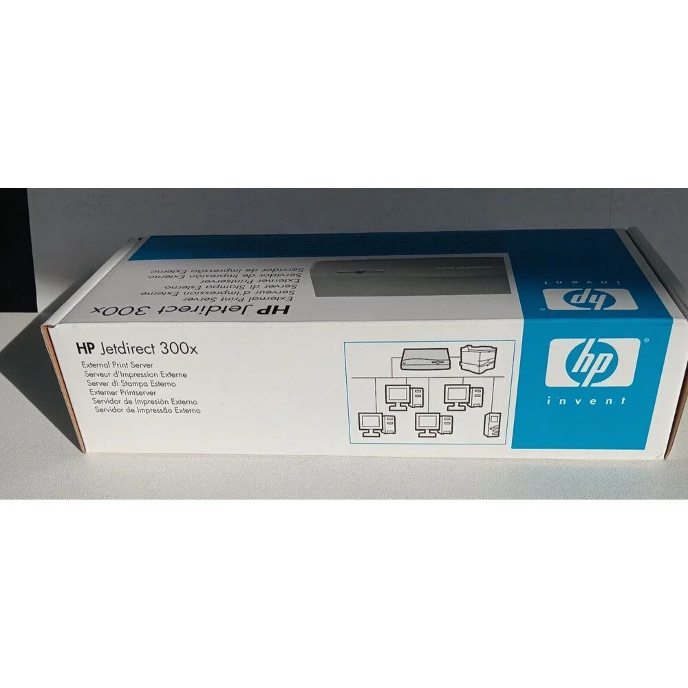 HP JetDirect 300X External Print Server New in Box Factory Sealed for 10/100 TX